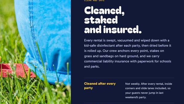 Detail from the demo: cleaning and safety, stated up front